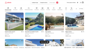 diseño web minimalista Airbnb