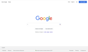 diseño web minimalista Google