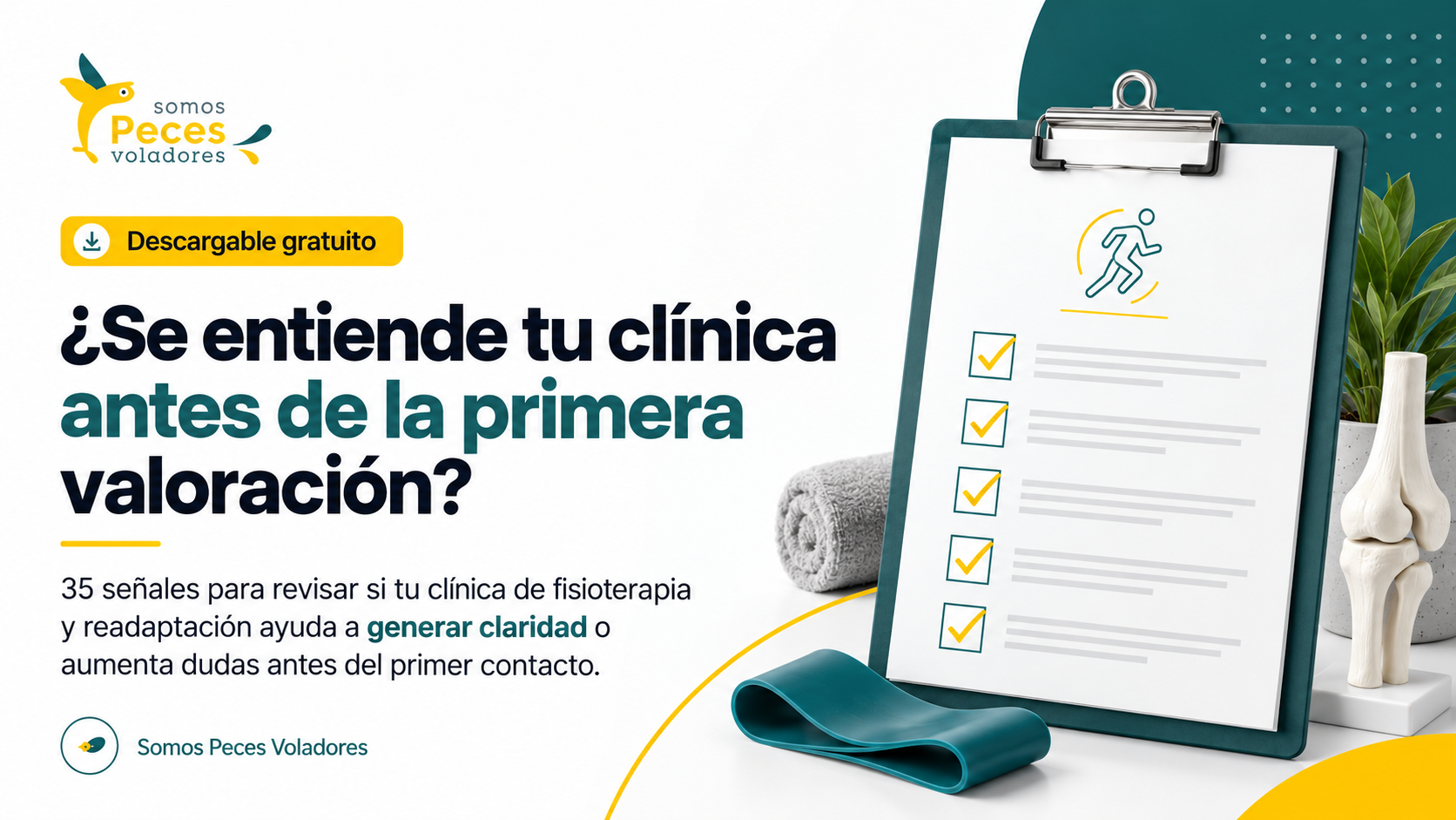 portada checklist ¿Se entiende tu clínica de fisioterapia antes de la primera valoración?